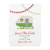 Magnet Flexible Remorque Green Retro Enregistrer La Date (Vertical)