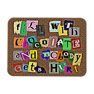 Magnet Flexible REMPLISSEZ d'aimant de CHOCOLAT…