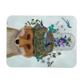 Magnet Flexible Renard avec papillon Bell Jar (Horizontal)
