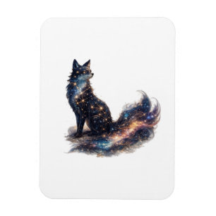 Magnet Flexible Renard Céleste   Animal de Fantaisie Cosmique