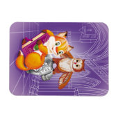 Magnet Flexible renard et hibou (Horizontal)