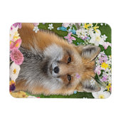 Magnet Flexible Renard Fairytale dans le champ des fleurs (Horizontal)