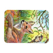 Magnet Flexible Renard Reposé Avec Bruant (Horizontal)