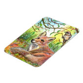 Magnet Flexible Renard Reposé Avec Bruant (Côté Gauche)