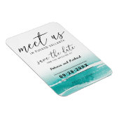 Magnet Flexible Rencontrez-Nous À La Destination Mariage Teal Save (Côté Droit)
