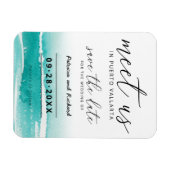 Magnet Flexible Rencontrez-Nous À La Destination Mariage Teal Save (Horizontal)