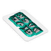 Magnet Flexible Rendre Citation Sagesse Turquoise Gris ciselé (Côté Droit)