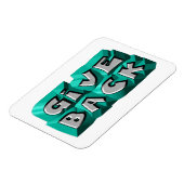 Magnet Flexible Rendre Citation Sagesse Turquoise Gris ciselé (Côté Gauche)