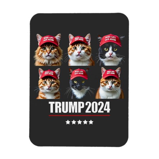 Magnet Flexible Rendre les chats en sécurité à l'élection de Maga (Vertical)