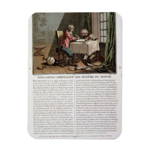 Magnet Flexible Rene Descartes (1596-1650) écrivant son syste du