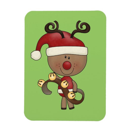 Magnet Flexible Renne de Rudy avec Bells (Vertical)