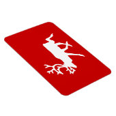 Magnet Flexible Rennes blanches / Silhouette caribou (Côté Droit)