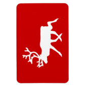 Magnet Flexible Rennes blanches / Silhouette caribou (Vertical)