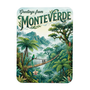 Magnet Flexible Réserve de forêt nuageuse de Monteverde Costa Rica