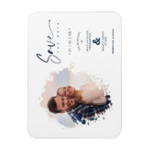 Magnet Flexible Réserves La Fecha Moderne Grunge Effet Encre Photo (Vertical)