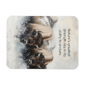 Magnet Flexible Résilience du buffle : Aimant d'orage de neige (Horizontal)