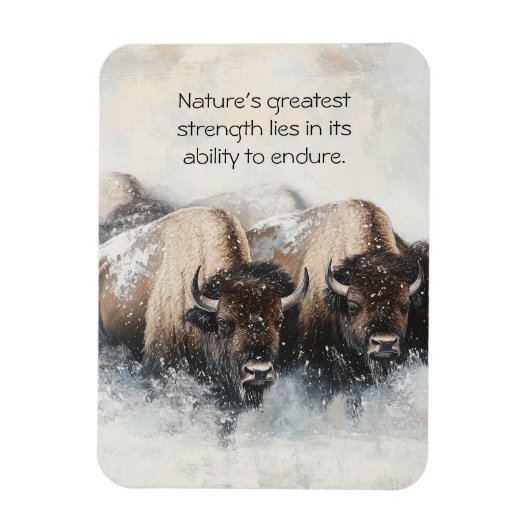 Magnet Flexible Résilience du buffle : Aimant d'orage de neige (Vertical)