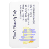 Magnet Flexible Restaurant Carte de visite Blue Yellow Custom Magn (Vertical)