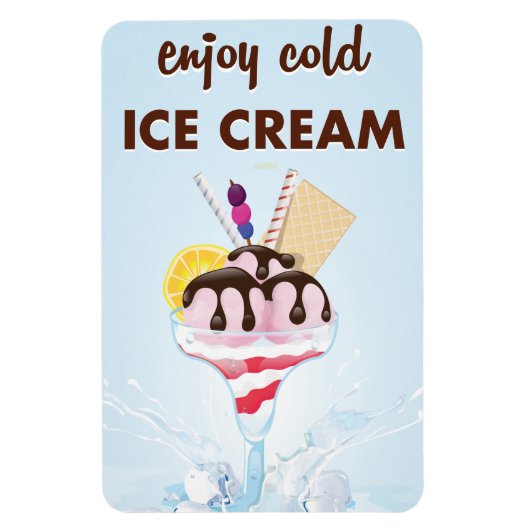 Magnet Flexible restaurant de glace vintage diner (Vertical)