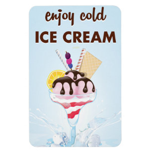 Magnet Flexible restaurant de glaces vintage Diner