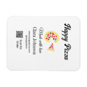Magnet Flexible Restaurant de pizzas café pizzeria scannez le code (Horizontal)