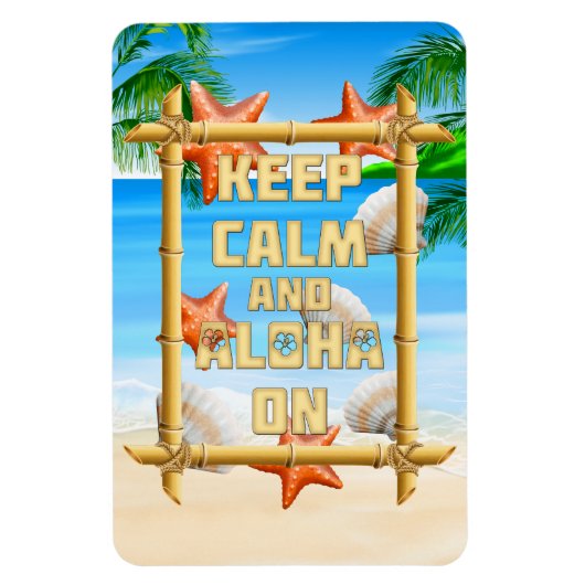 Magnet Flexible Restez Calme Et Aloha (Vertical)