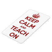 Magnet Flexible Restez calme et apprenez en rouge/blanc (Côté Gauche)