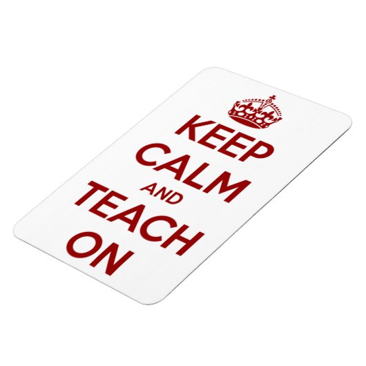 Magnet Flexible Restez calme et apprenez en rouge/blanc (Côté Gauche)