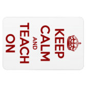 Magnet Flexible Restez calme et apprenez en rouge/blanc (Horizontal)