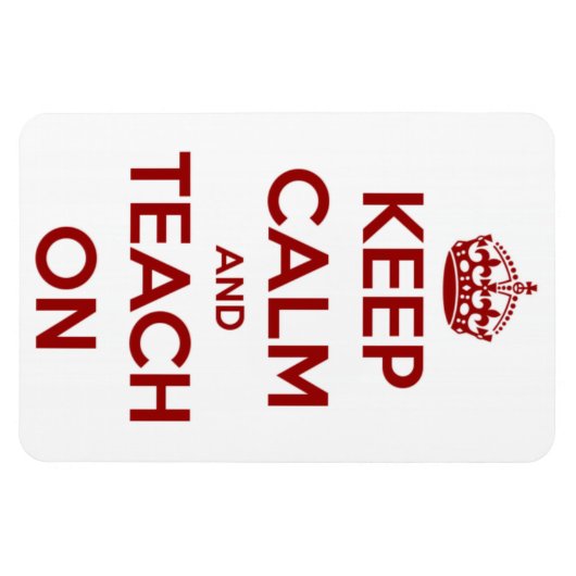 Magnet Flexible Restez calme et apprenez en rouge/blanc (Horizontal)