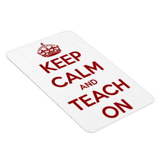 Magnet Flexible Restez calme et apprenez en rouge/blanc (Côté Droit)