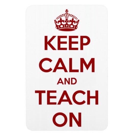 Magnet Flexible Restez calme et apprenez en rouge/blanc (Vertical)