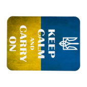 Magnet Flexible Restez calme et continuez votre trident emblème uk (Horizontal)