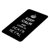 Magnet Flexible Restez calme et écoutez le métal mort (Côté Gauche)