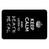 Magnet Flexible Restez calme et écoutez le métal mort (Horizontal)