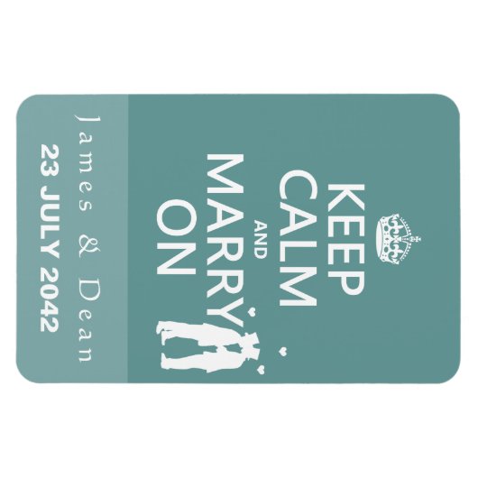 Magnet Flexible Restez calme et épousez-vous sur le Mariage gay (Horizontal)