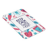 Magnet Flexible Restez Calme Et Souriez ! | Phrase mignonne (Côté Droit)