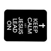 Magnet Flexible Restez Calme Laissez Jésus diriger - Christ Christ (Horizontal)