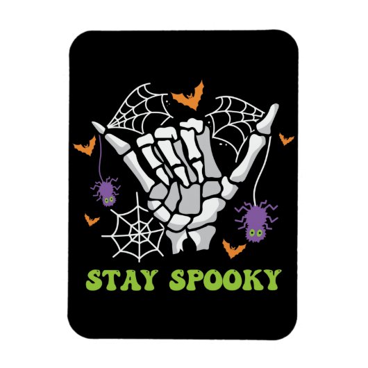 Magnet Flexible Restez Éffrayant Halloween Squelette main (Vertical)