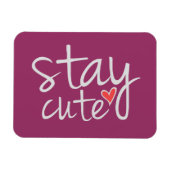 Magnet Flexible Restez mignon Aimant Premium, Gris (Horizontal)