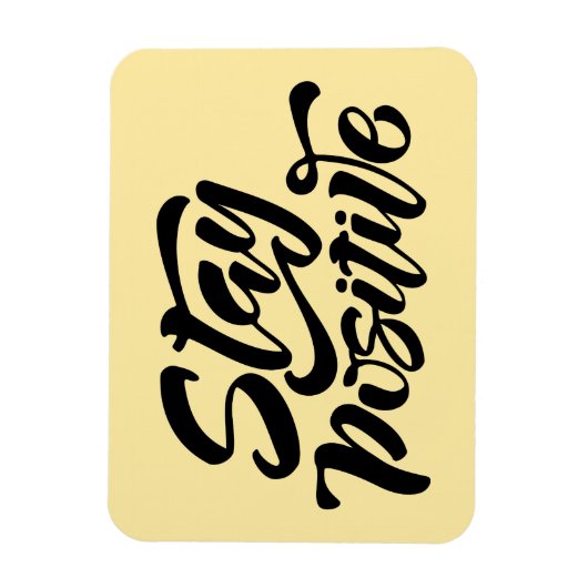 Magnet Flexible Restez positif Jaune (Vertical)