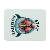 Magnet Flexible Restez positif - Squelette et baleine (Horizontal)