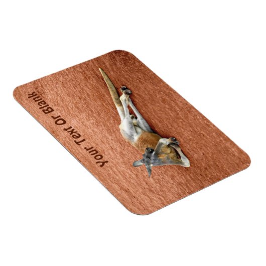 Magnet Flexible Resting Red Kangaroo Buck (Côté Droit)