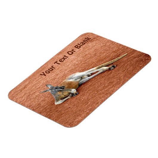 Magnet Flexible Resting Red Kangaroo Buck (Côté Gauche)