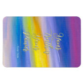 Magnet Flexible Résumé abstrait Violet & Rayon Doré (Horizontal)