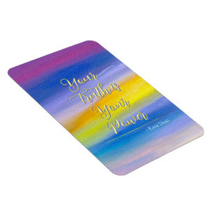 Magnet Flexible Résumé abstrait Violet & Rayon Doré