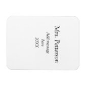 Magnet Flexible Retour à l'école professeur appréciation ajouter c (Horizontal)