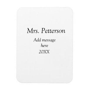 Magnet Flexible Retour à l'école professeur appréciation ajouter c