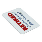 Magnet Flexible Retraité : Adieu Tension Bonjour Pension | Bleu (Côté Droit)