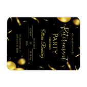 Magnet Flexible Retraite Élégante Noire Et Or (Horizontal)